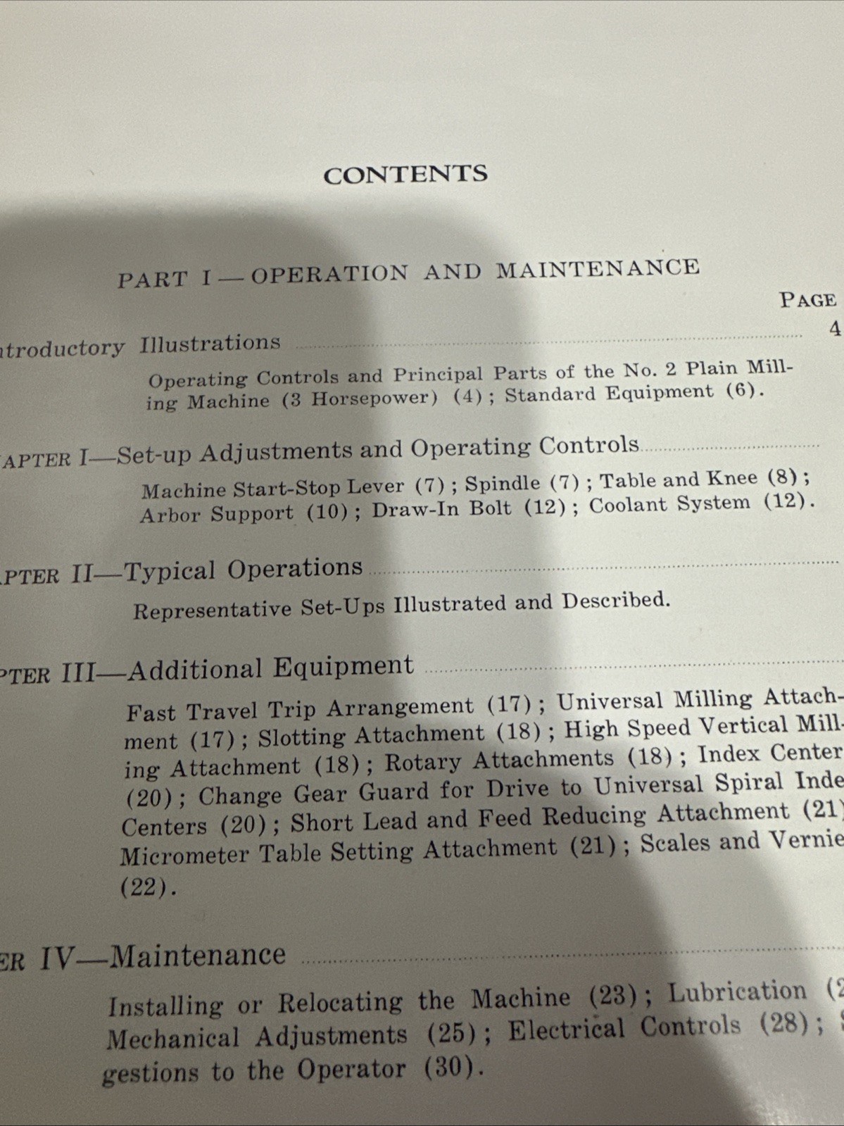 Brown&sharpe Operation Maintenance Manual Book No.2 Plain Milling Machine