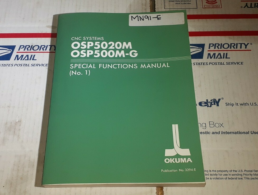 OKUMA OSP5020M OSP500M-G SPECIAL FUNCTIONS MANUAL (No. 1) 3294-E FastShipping