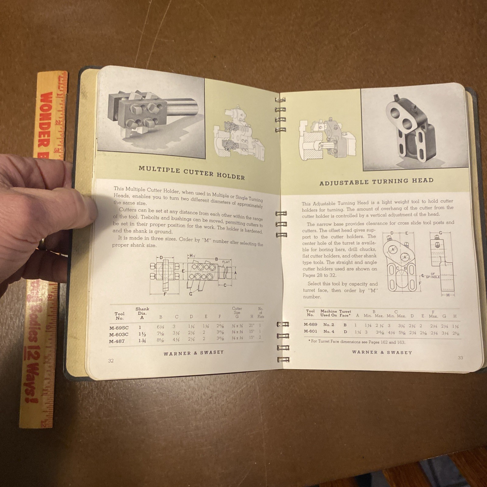 1938–TURRET LATHE TOOLS-Catalog & Manual #38A –Warner and Swasey Orig