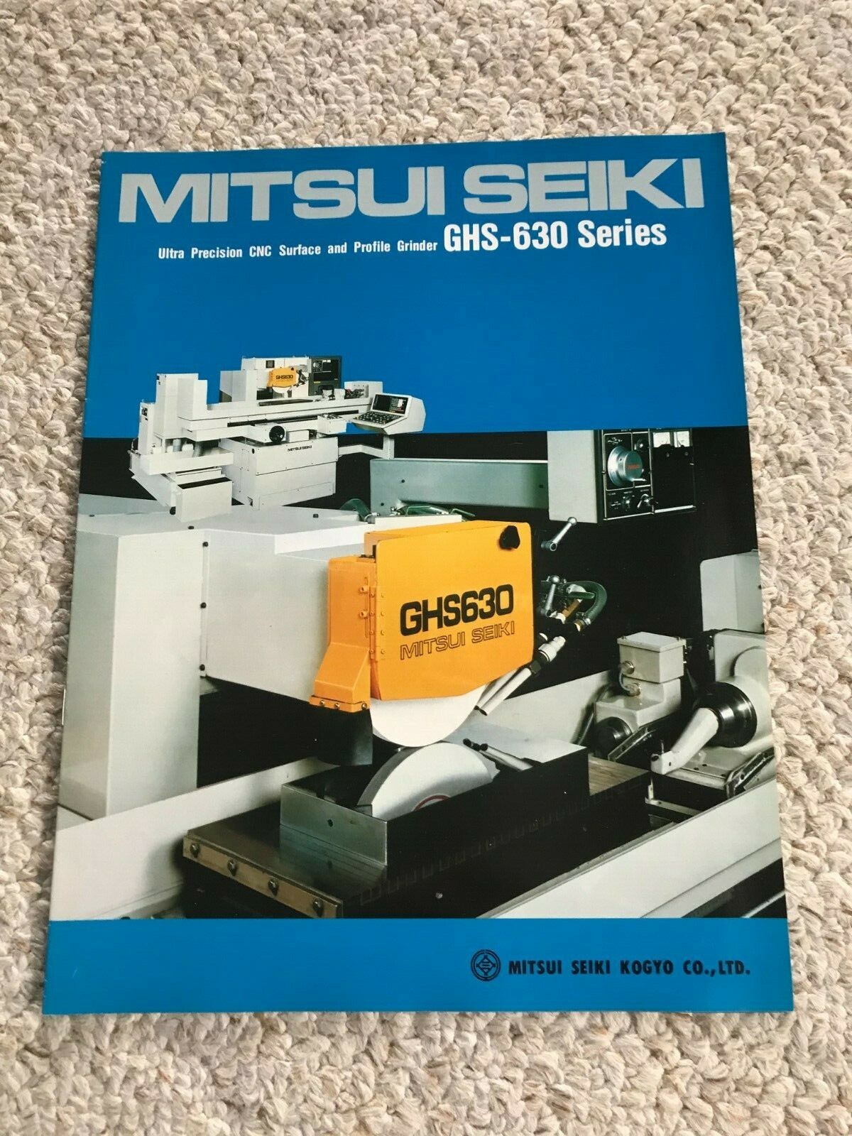 MITSUI SEIKI GHS-630 CNC SURFACE & PROFILE GRINDING MACHINE SALES CATALOG