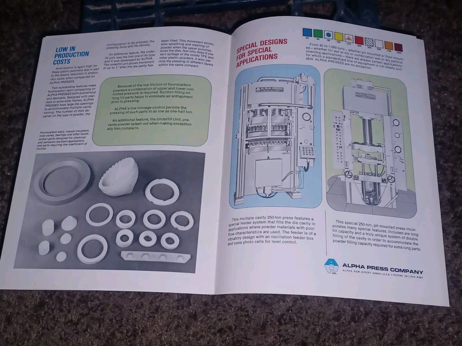 Vtg ALPHA PRESS COMPANY SALES CATALOG Machinist Tools 3 BOOK/FLYER LOT SET