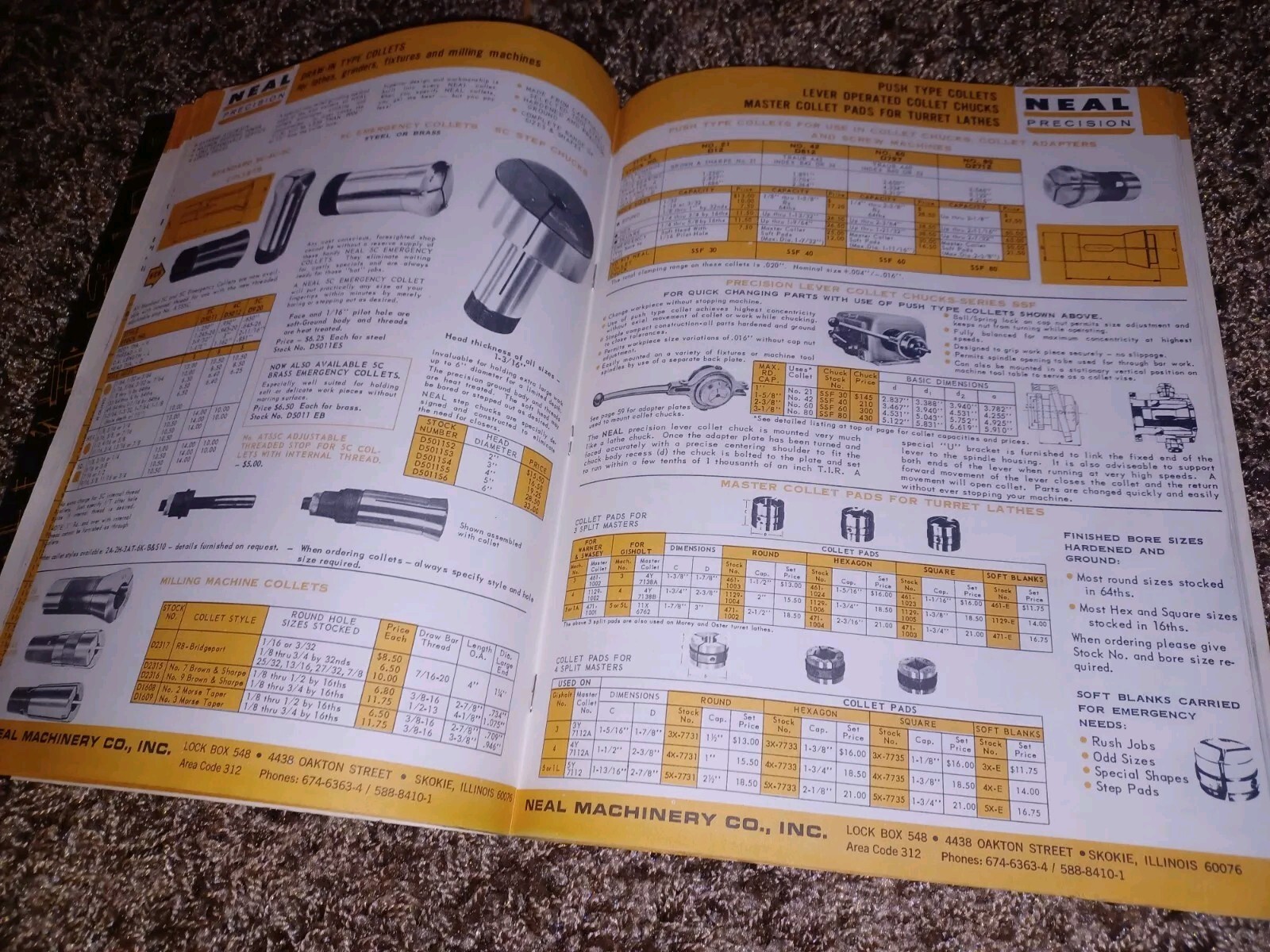 NEAL MACHINERY CO PRECISION Machinist Tools CATALOG Book NO 568 May 1, 1968