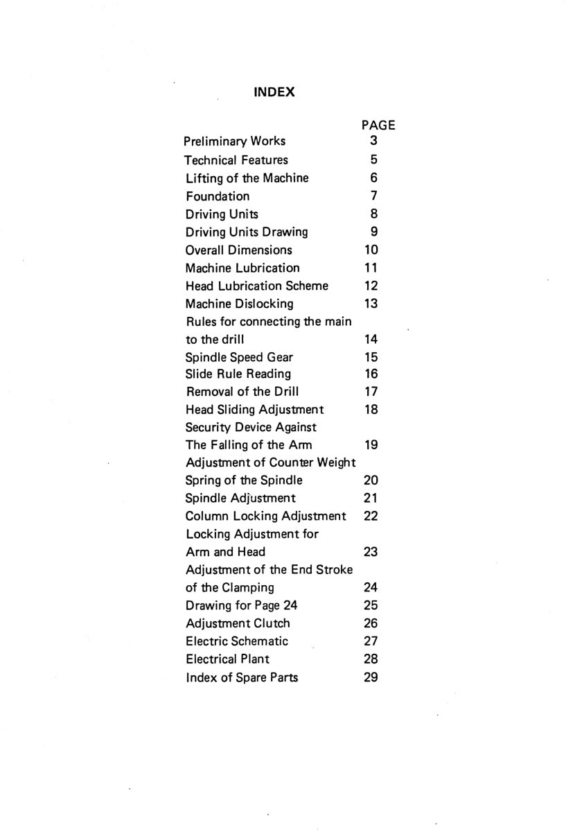 Summit 4′ 5′ 6′ Radial Drill Operator Owner Service Wiring Diag Part Manual 1709