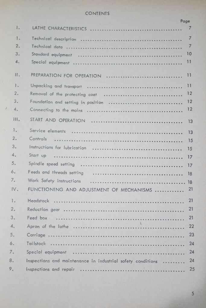 Toolmex Polamco Ponar WROCLAW TUR 63A Operation Electrical Manual