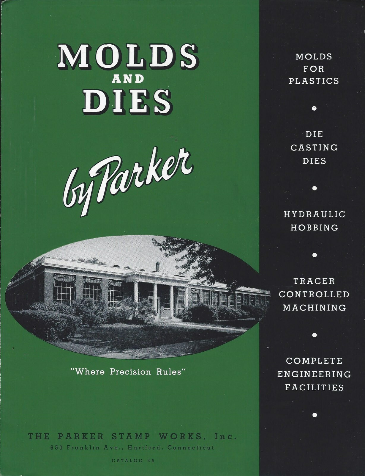 Machine Tool Brochure Ad – Parker – Molds Dies – Mfg Plant Photos 3 item (TL203)
