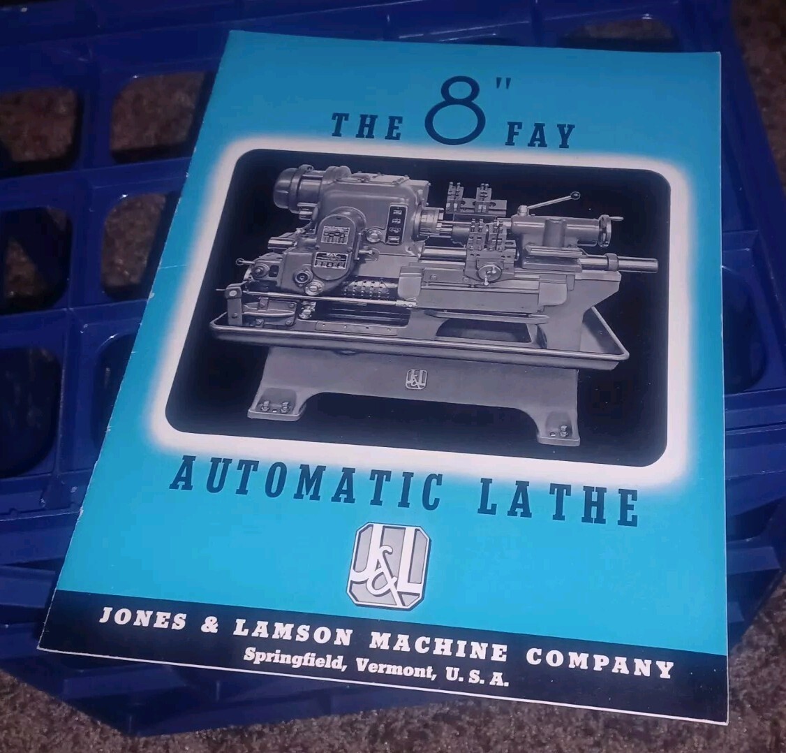 1930s Jones & Lamson Machine Co. 8″ Fay Lathe Catalog Book MACHINIST TOOL J&L !