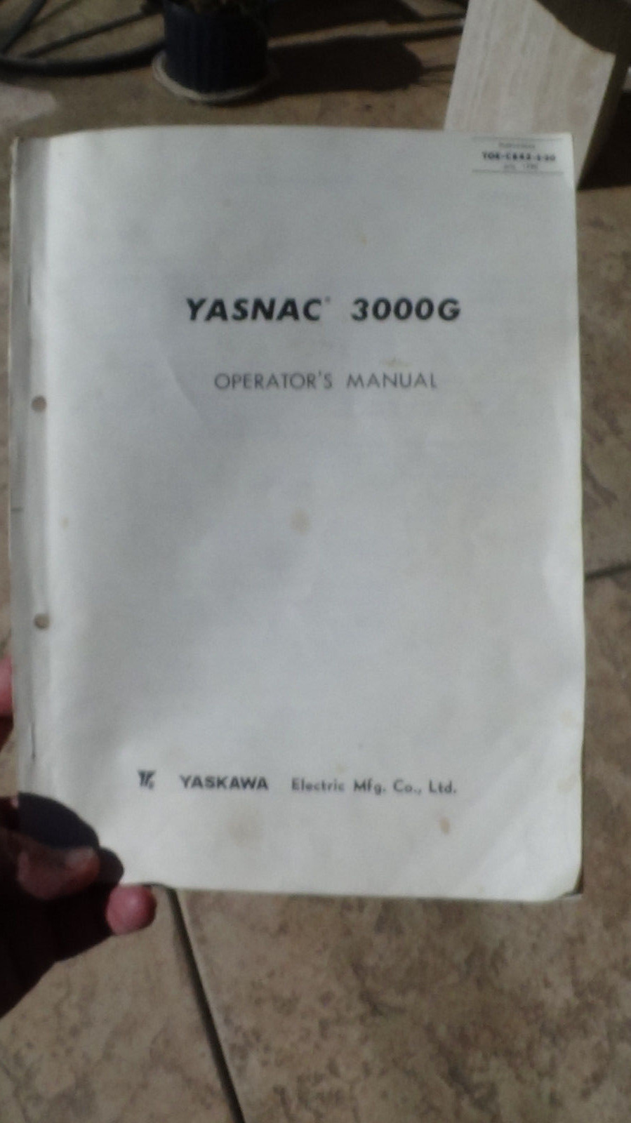 CNC Programming and Operators Manual – Yaskawa Yasnac 3000G