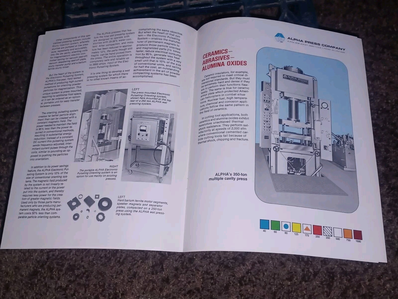 Vtg ALPHA PRESS COMPANY SALES CATALOG Machinist Tools 3 BOOK/FLYER LOT SET