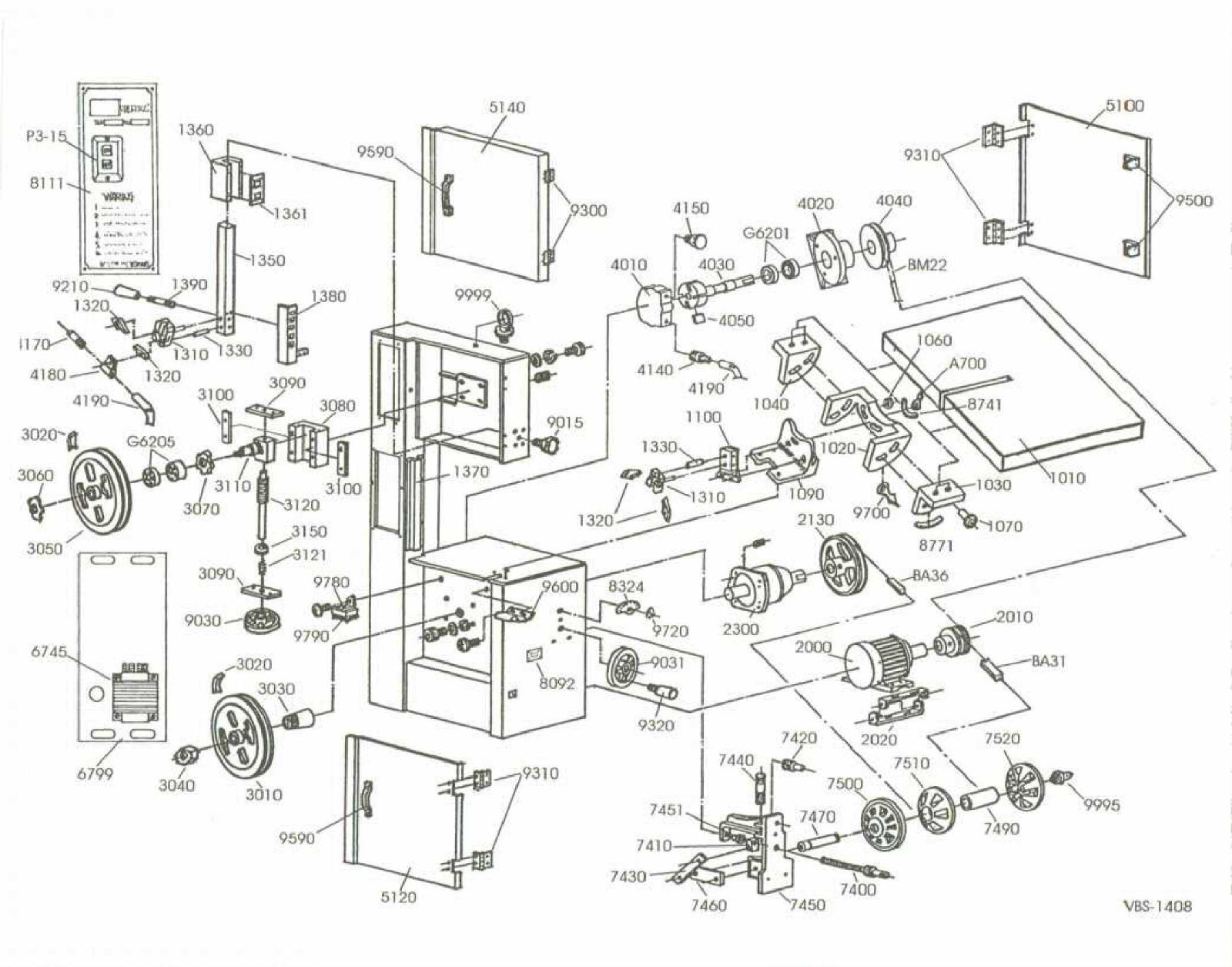 Jet VBS-1408/1610 Band Saw Operators & Parts List Manual *237