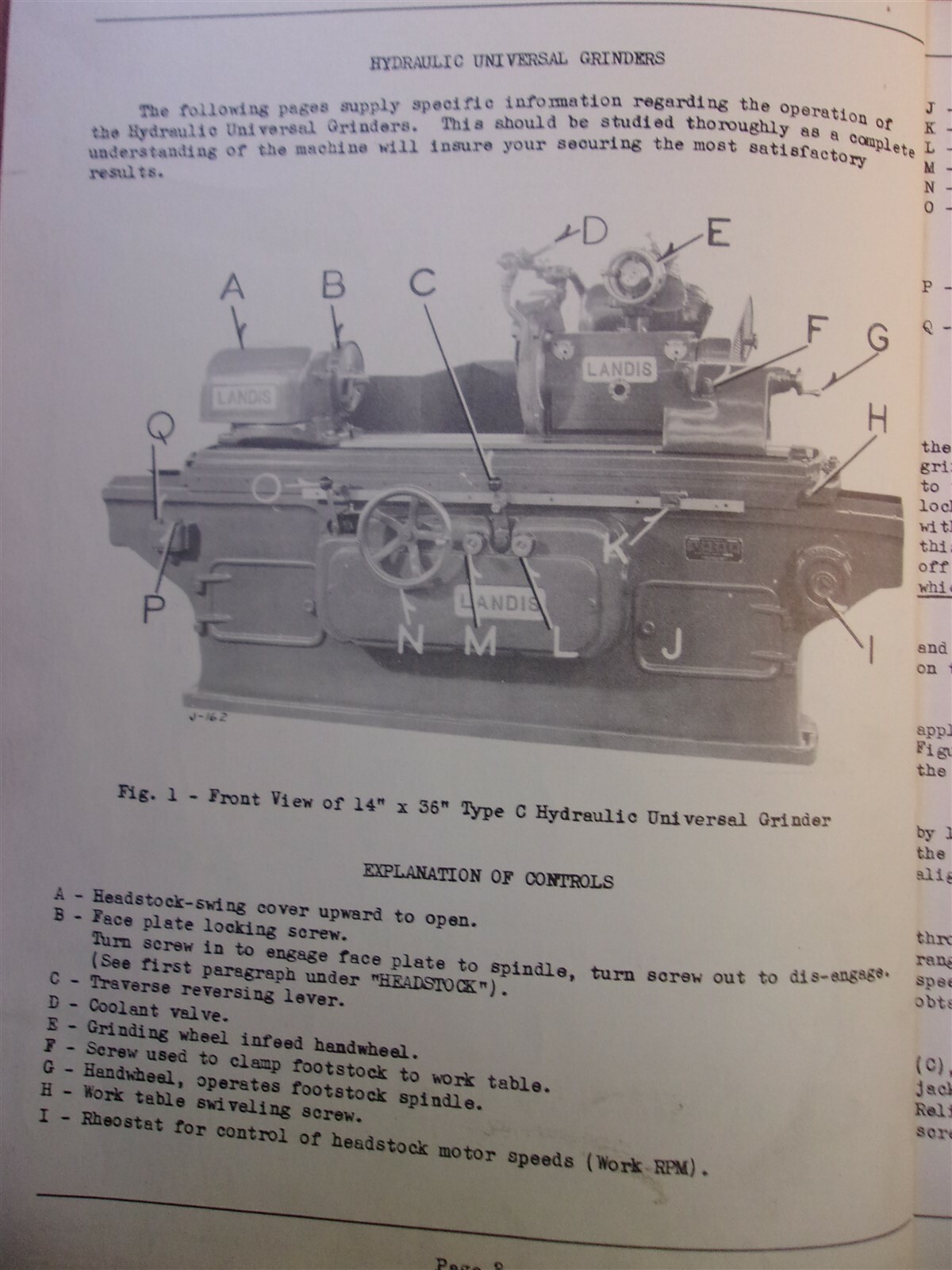 Landis Tool Co Parts Catalog No 7 Hydraulic Universal Grinders *FREE SHIPPING*