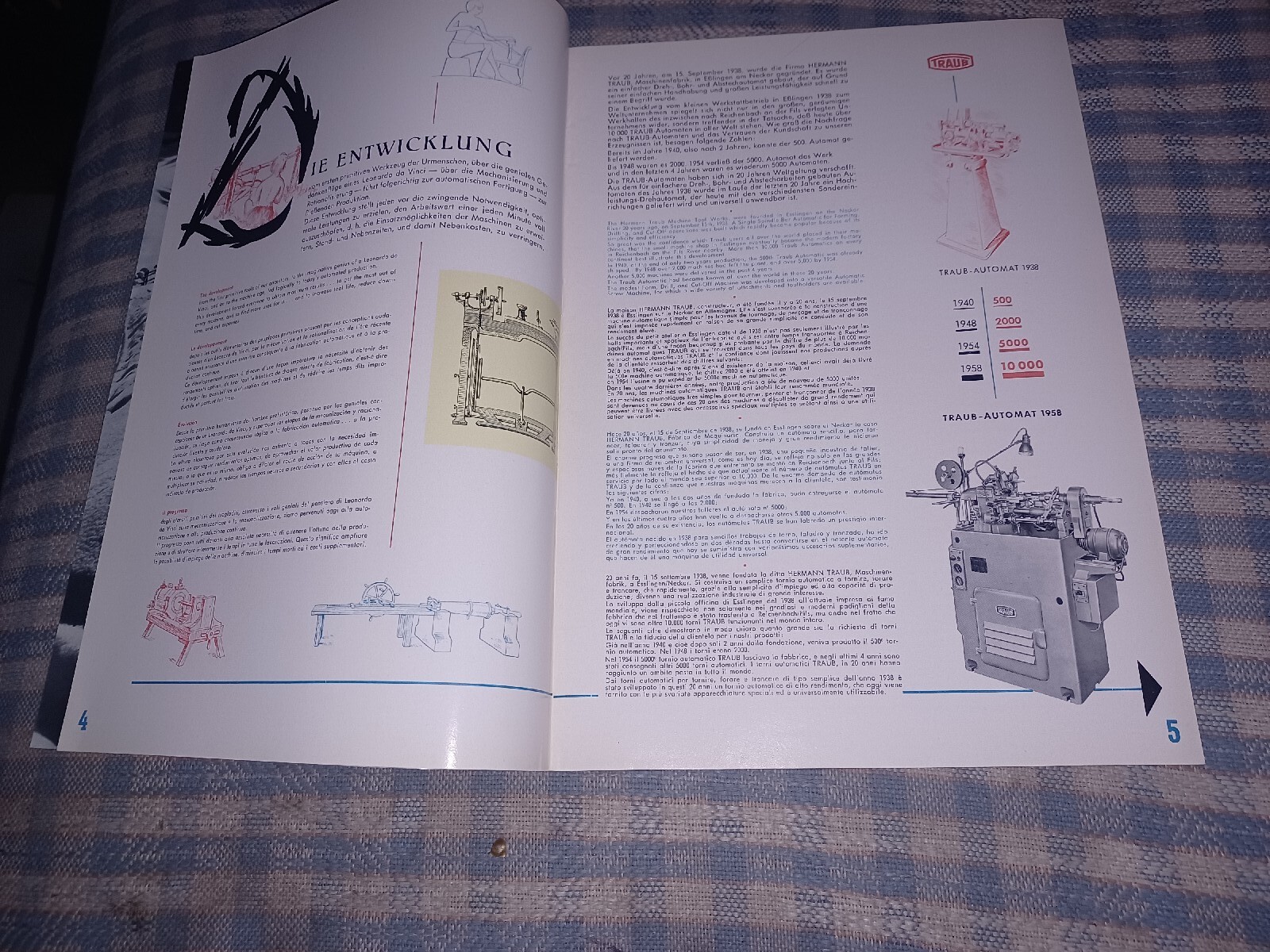 HERMANN TRAUB west Germany TOOLS 1958 Catalog Journal TURNED PARTS machinist VTG