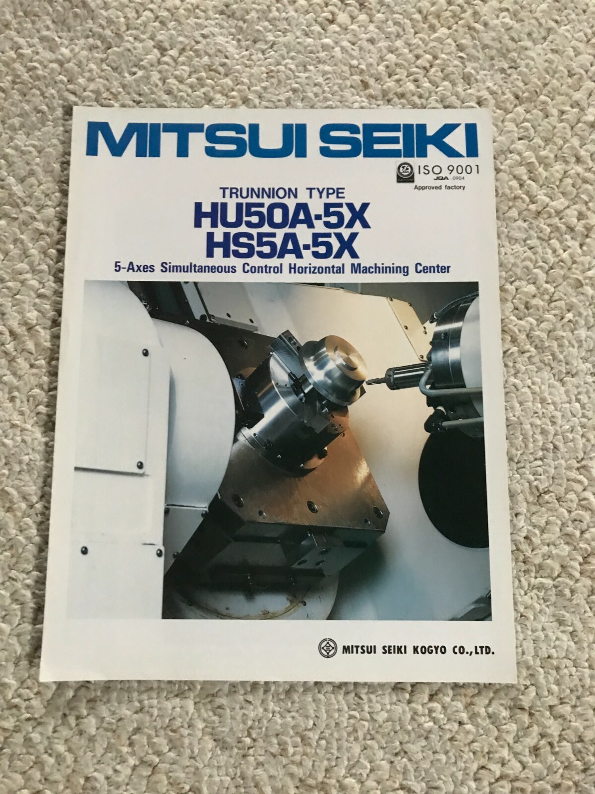 MITSUI SEIKI HU50A-5X CNC 5-AXES HORIZONTAL MACHINING CENTER SPEC. CATALOG