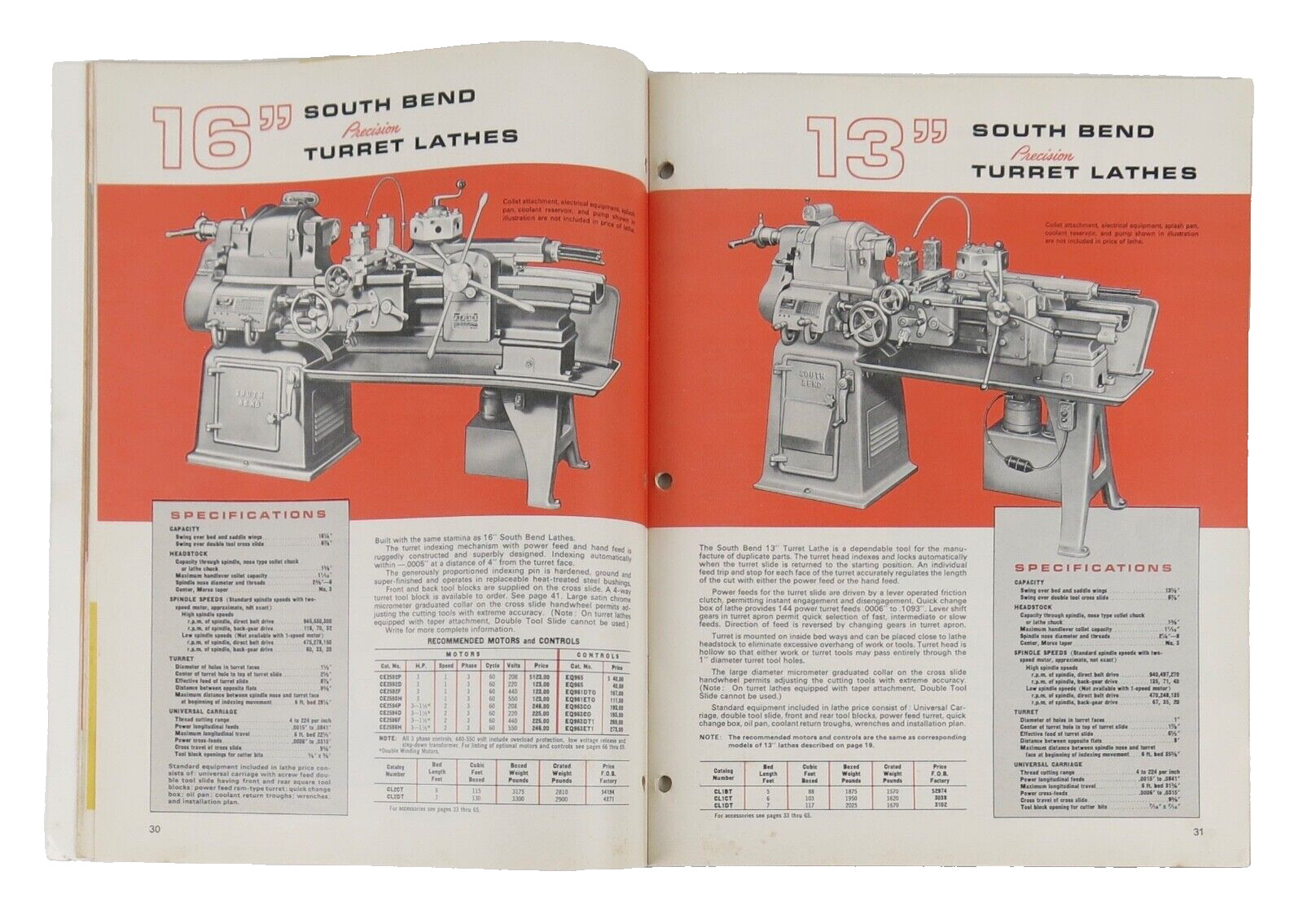 Vintage South Bend Lathe 6601 Machine Tools Catalog 1960’S Original