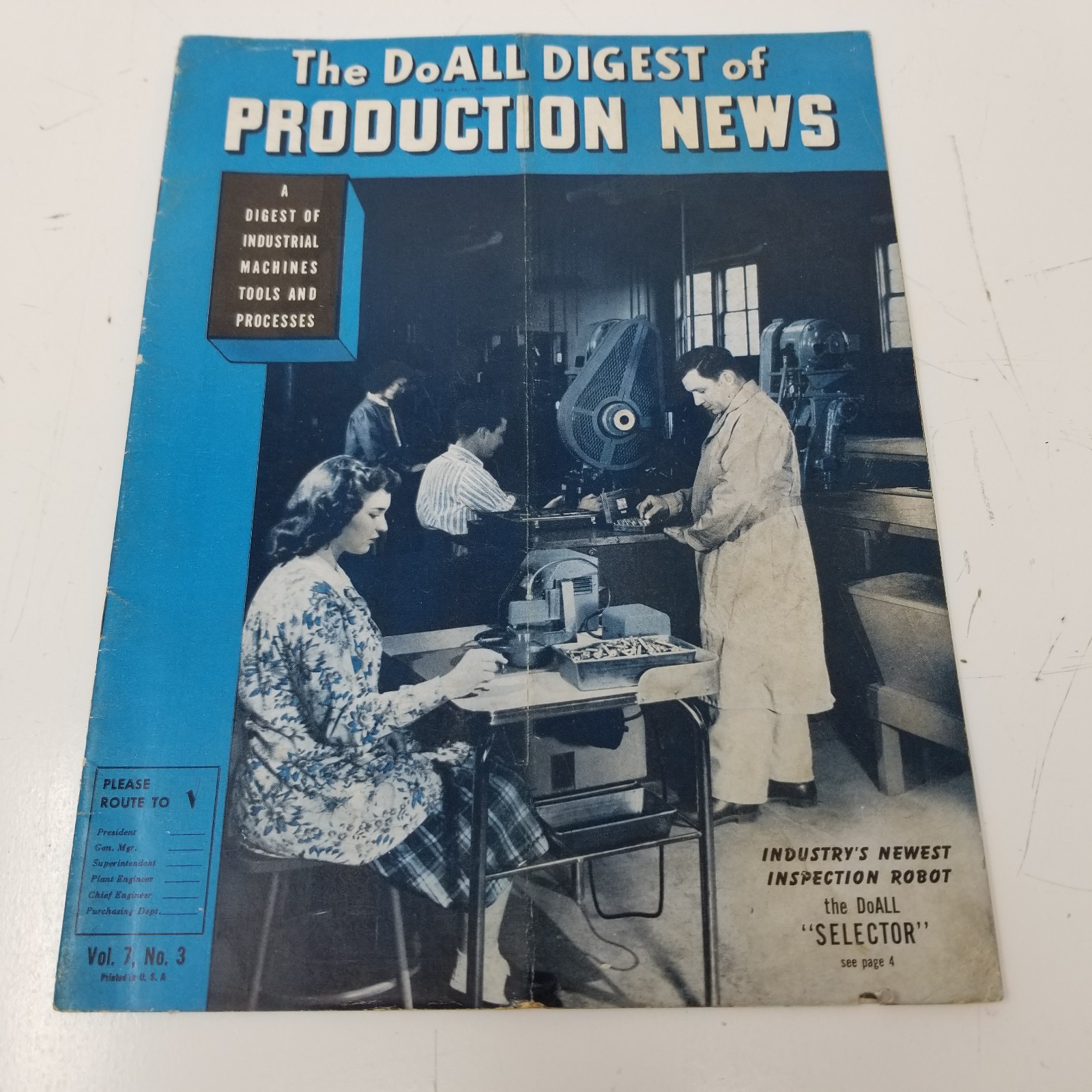 DoALL Digest of Production News 1953 Inspection Robot DoALL Selector Industrial