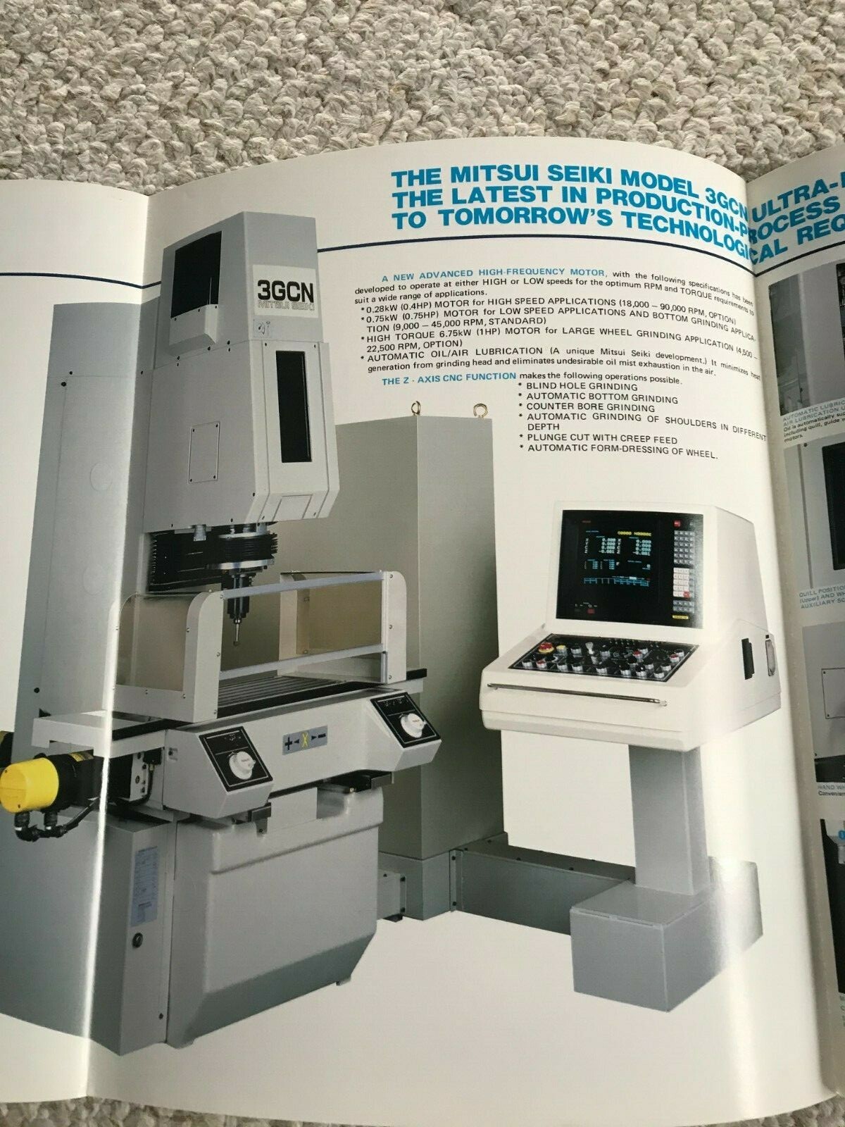 MITSUI SEIKI 3GCN CNC JIG GRINDING MACHINE SPECIFICATION