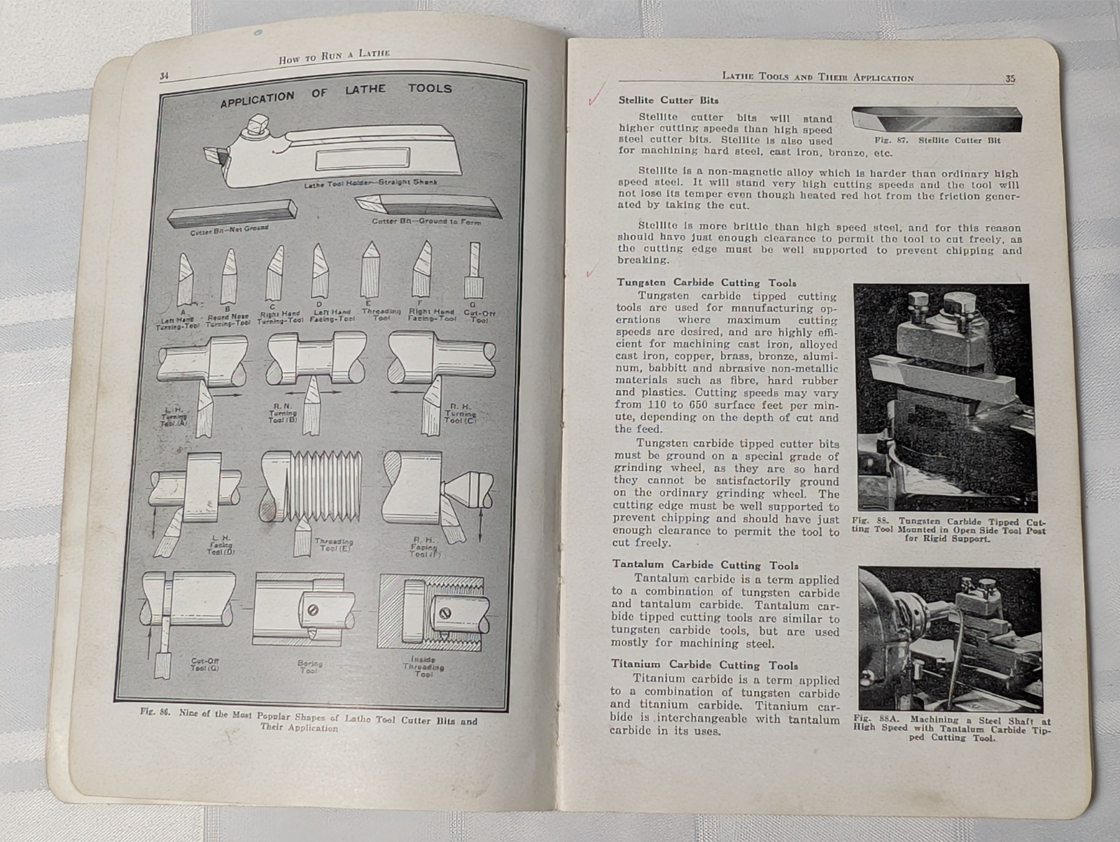 1943 HOW TO RUN A LATHE REFERENCE BOOK MACHINERY VOLUME 1 INFORMATION BOOKLET
