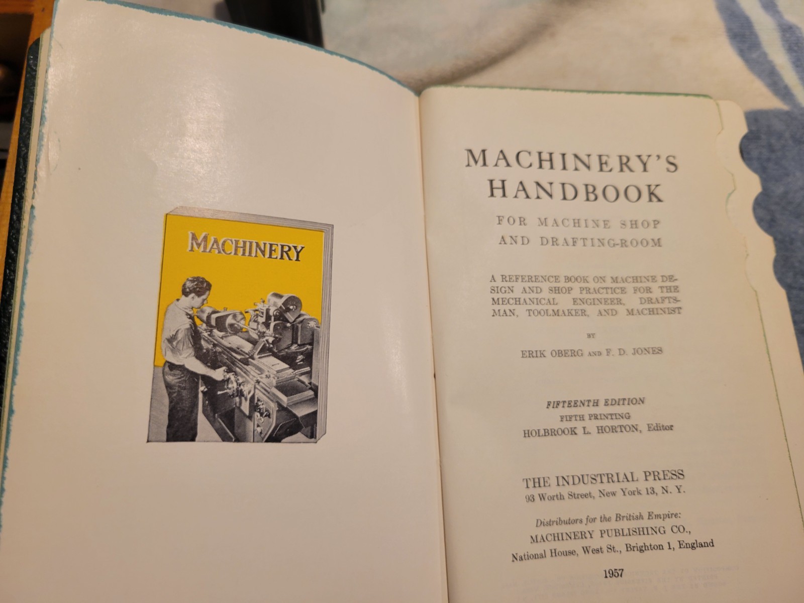 Industrial Press Machinery’s Handbook 15th Edition Hardcover Machine Shop Book