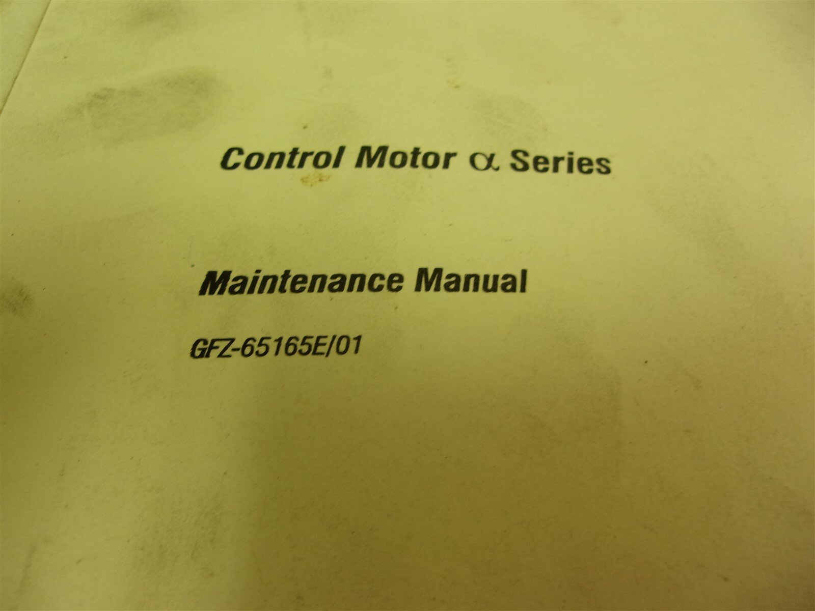 GE Fanuc Control Motor CX Series GFZ-65165E/01 Manual *FREE SHIPPING*