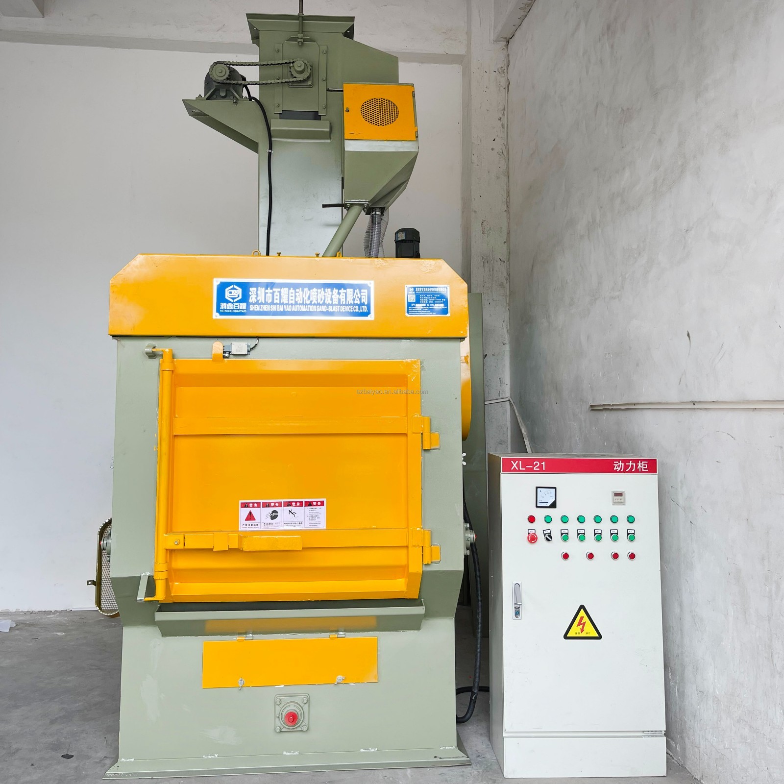 NEW Automatic Rotary Shot Blaster – Industrial Tumble Blast Cabinet – 3 Phase