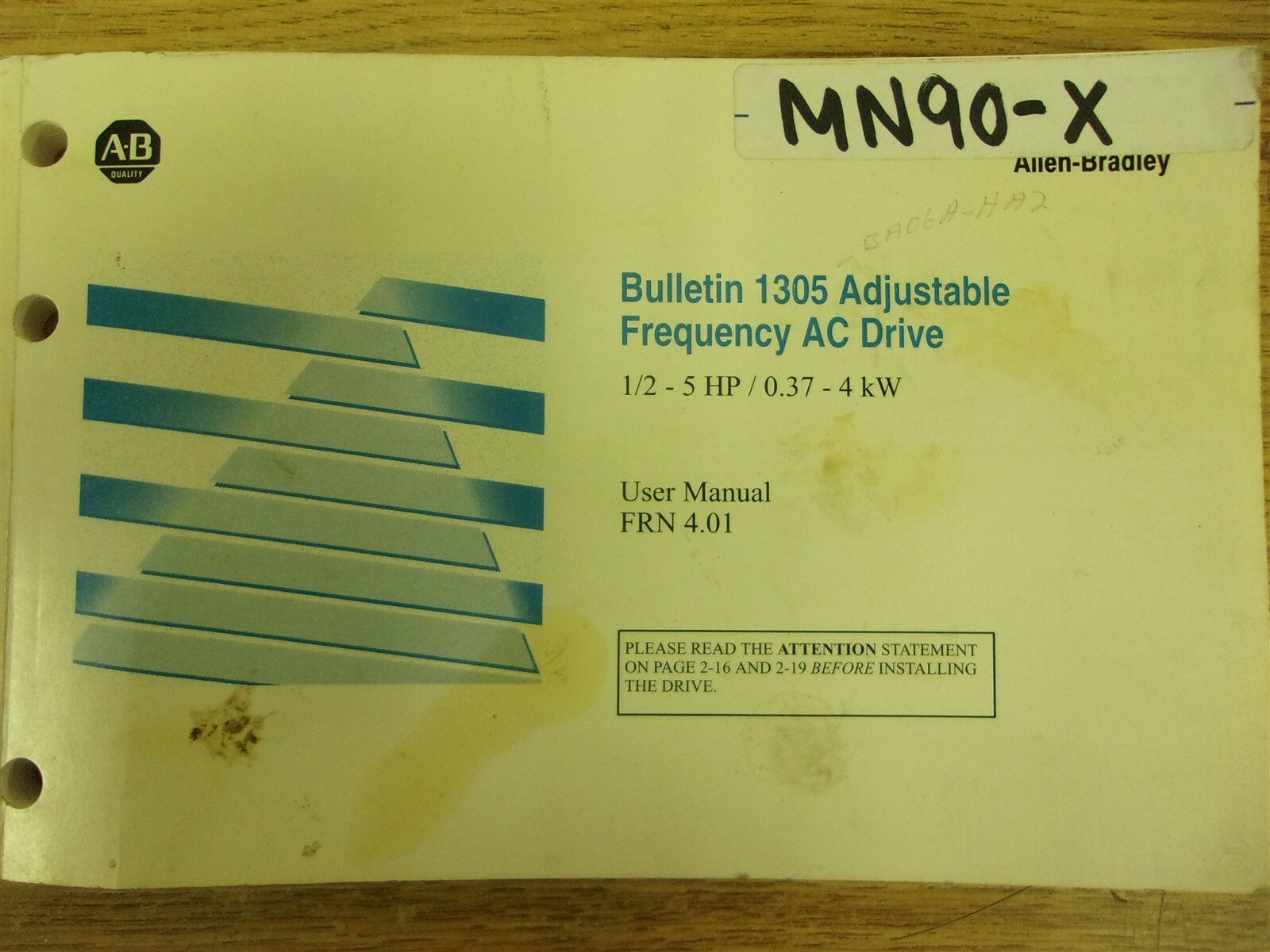 Allen Bradley Bulletin 1305 AC Drive User Manual FRN 4.01 *FREE SHIPPING*