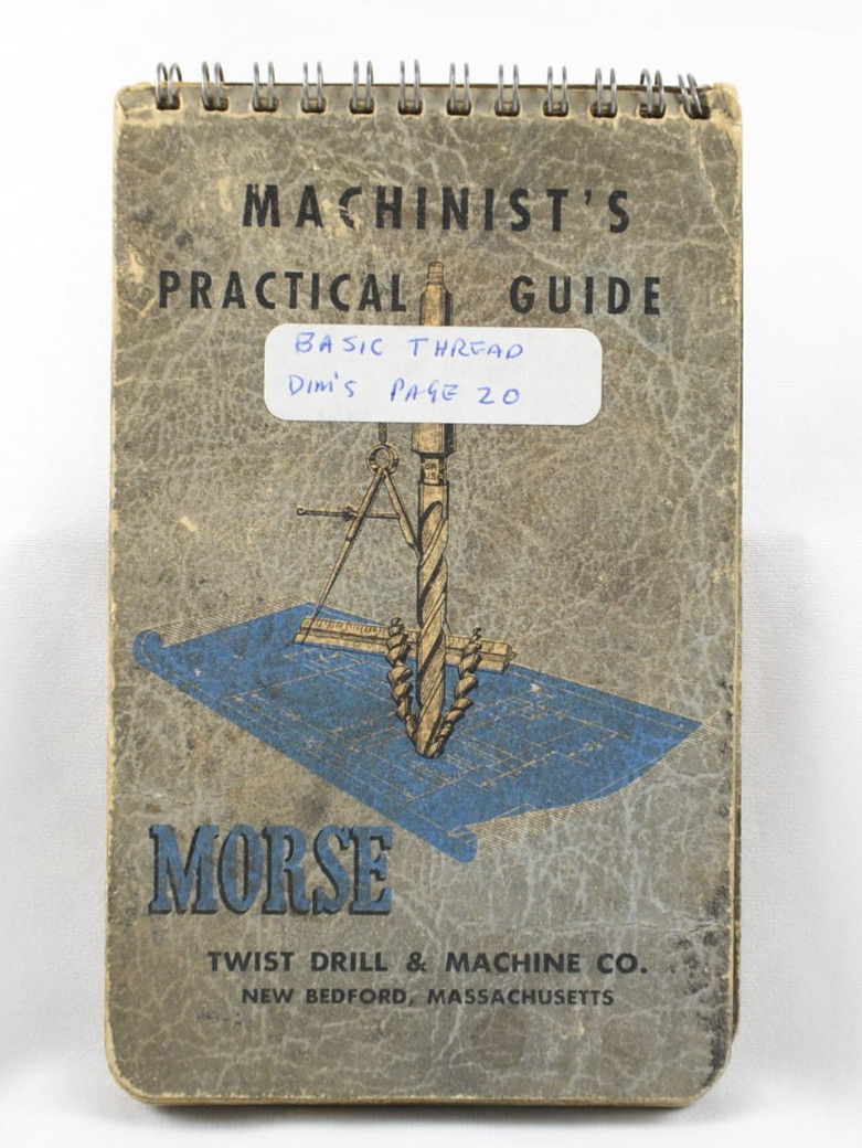 Morse Cutting Tools Machinist’s Practical Pocket Guide Circa 1950 Spiral Bound
