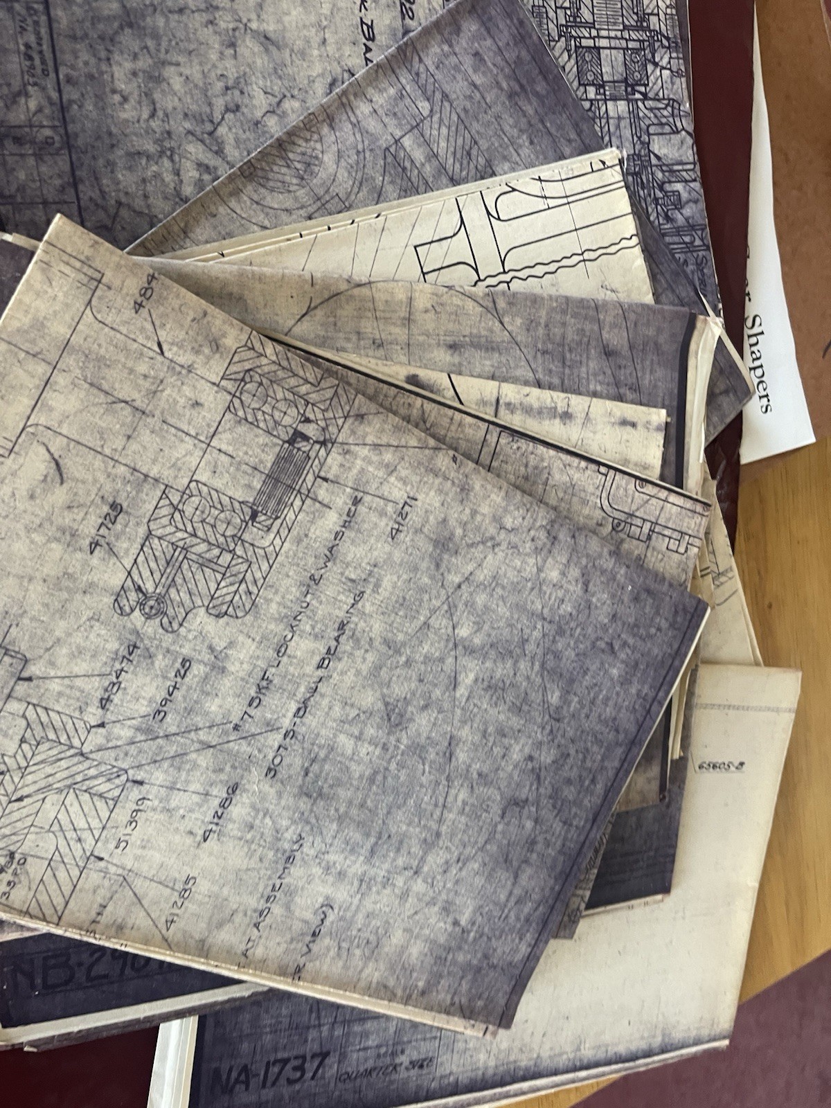Norton Blueprints for Norton Grinding and Lapping Machines, Assorted 11 total