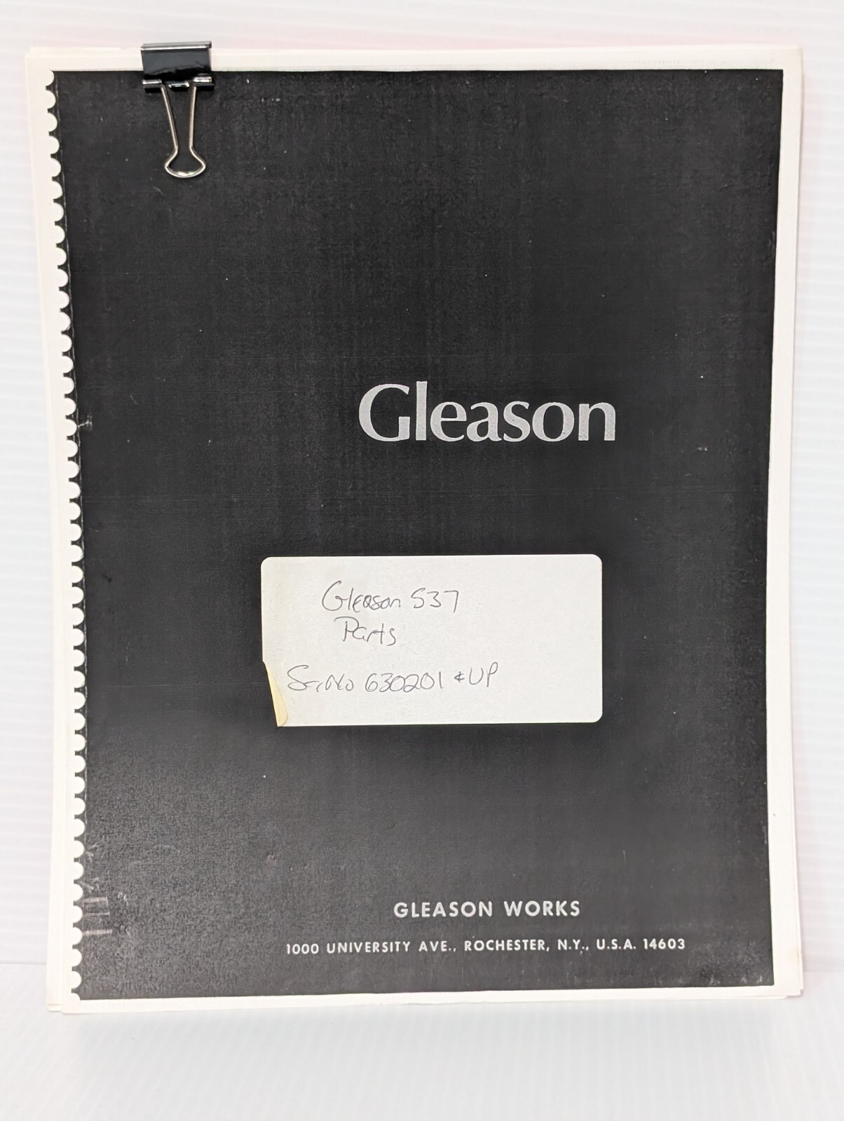 Lot of Vintage Gleason Works Quench Press Manuals 527, 529 Quenching Machine