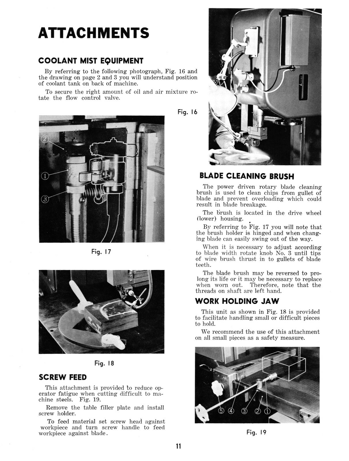 Johnson Kysor V-16, V-20, V-36 Vertical Bandsaw Operator & Parts Manual #1515