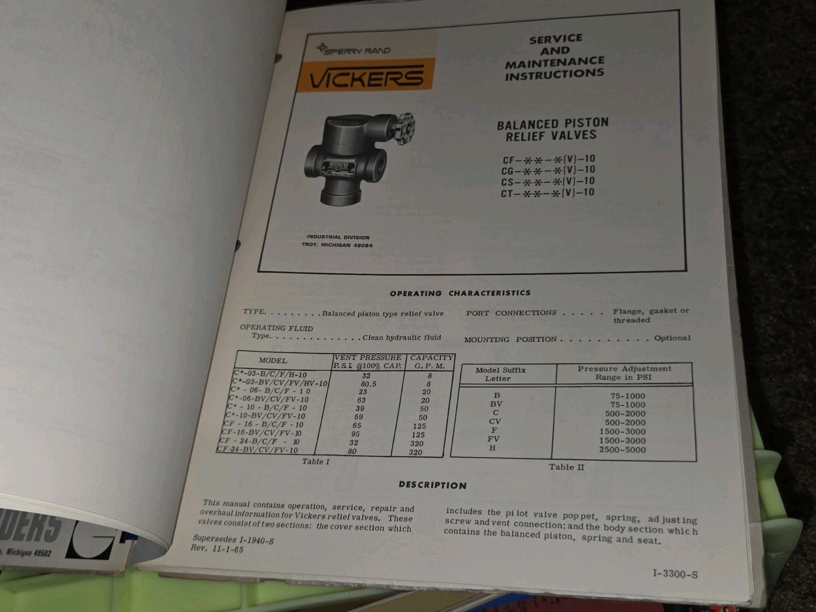 Grand Rapids Surface Grinders Operating Instructions #250-396 Machine Tool Book