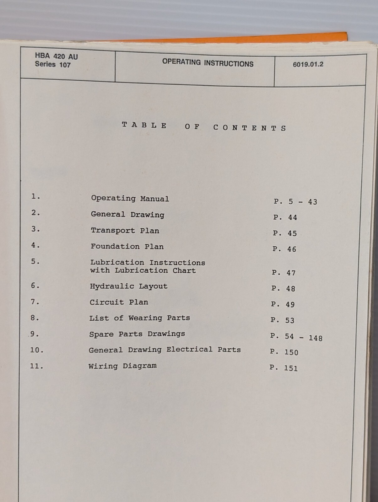 Vintage Kasto HBA-420-AU Series 107 CNC Bandsaw Operating Instructions Manual
