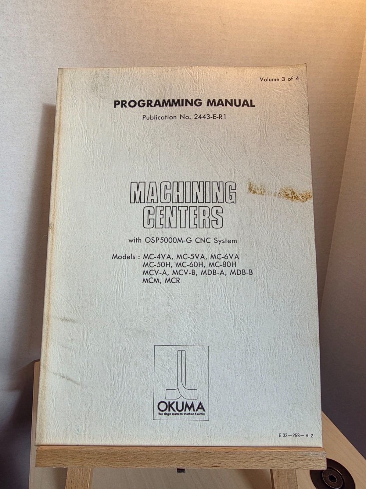 Okuma Programming Manual Machining Centers w/OSP5000M-G CNC System