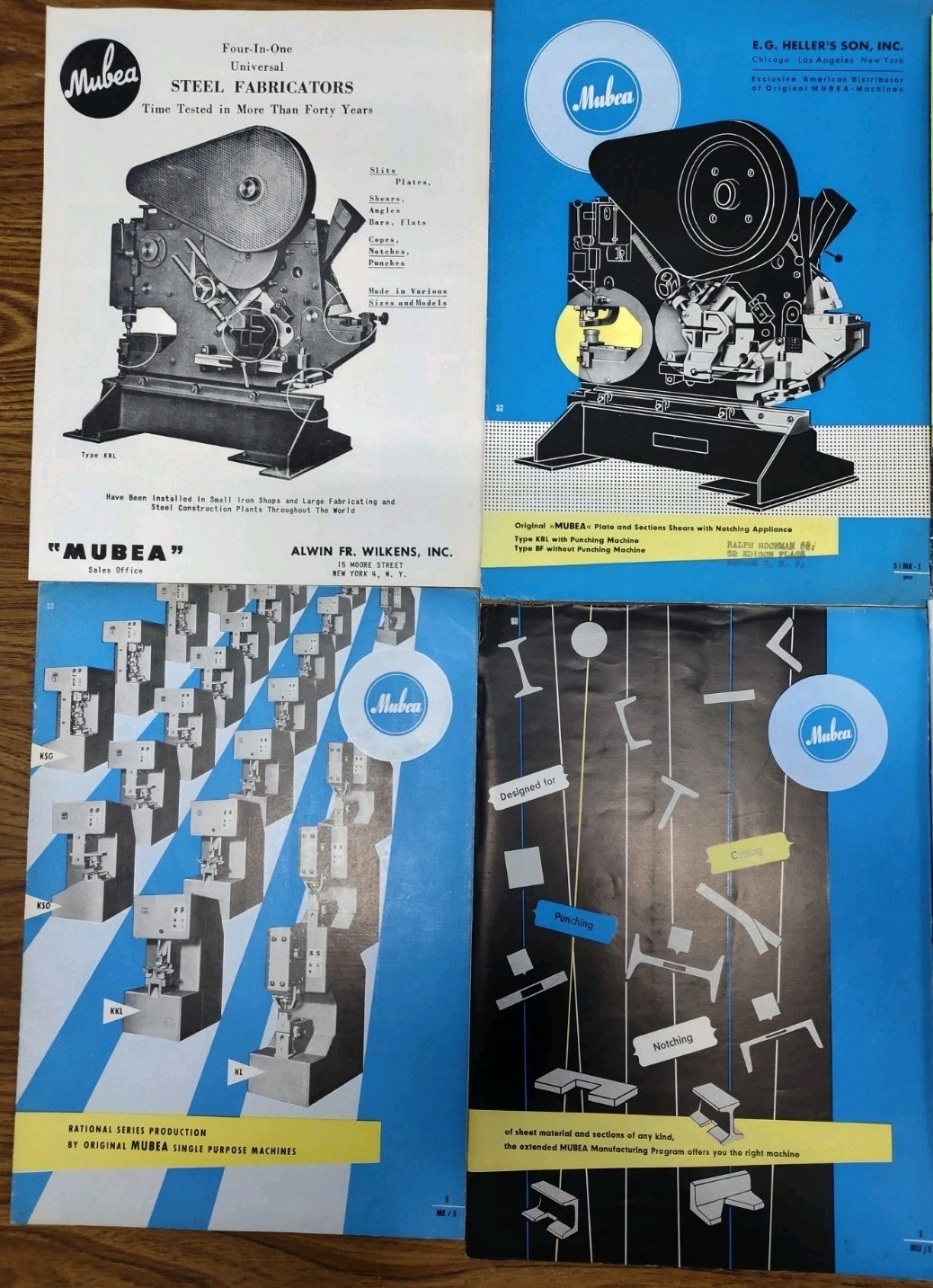 Mubea Machine Co. Bending Punches Advertising Brochure Lot Industrial Metal Work
