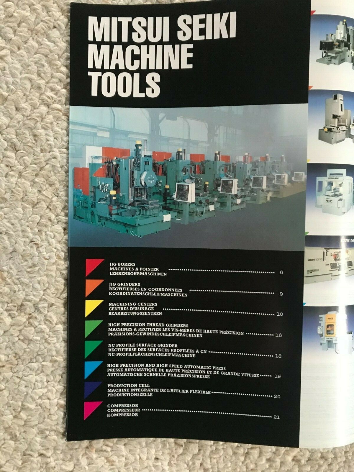 MITSUI SEIKI MACHINE TOOLS SPECIFICATION CATALOG