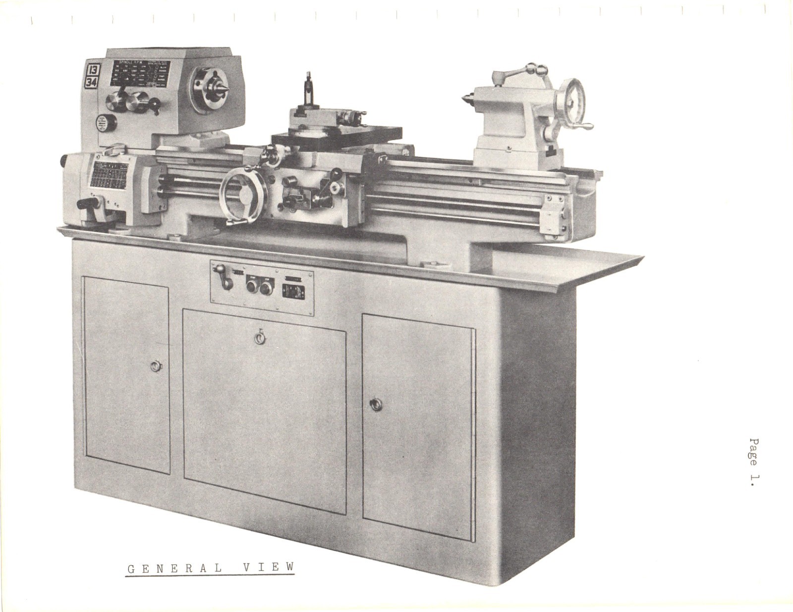 4″ Type D1 Spindle Nose Lathe Operator Manual Fits Standard-Modern 1120 1134