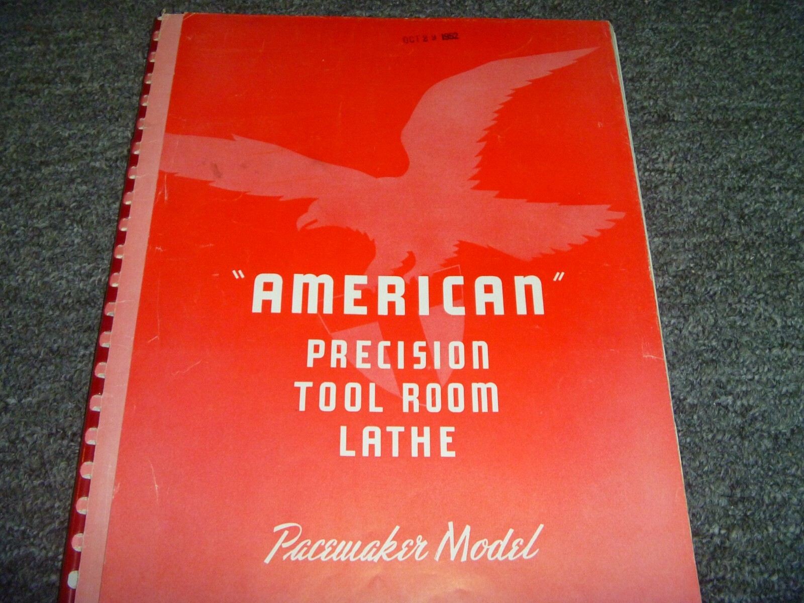 American Model PACEMAKER Precision Tool Room Lathe Operator Instruction Manual