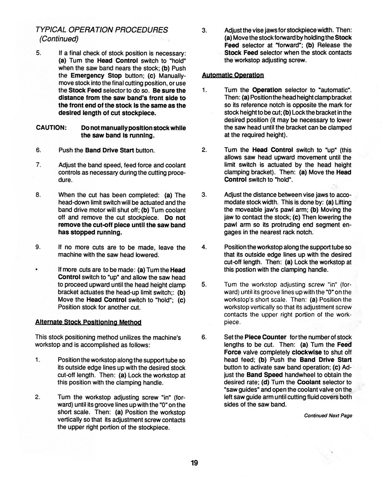 DoALL C-916A Metal Bandsaw Instruction Manual #1739