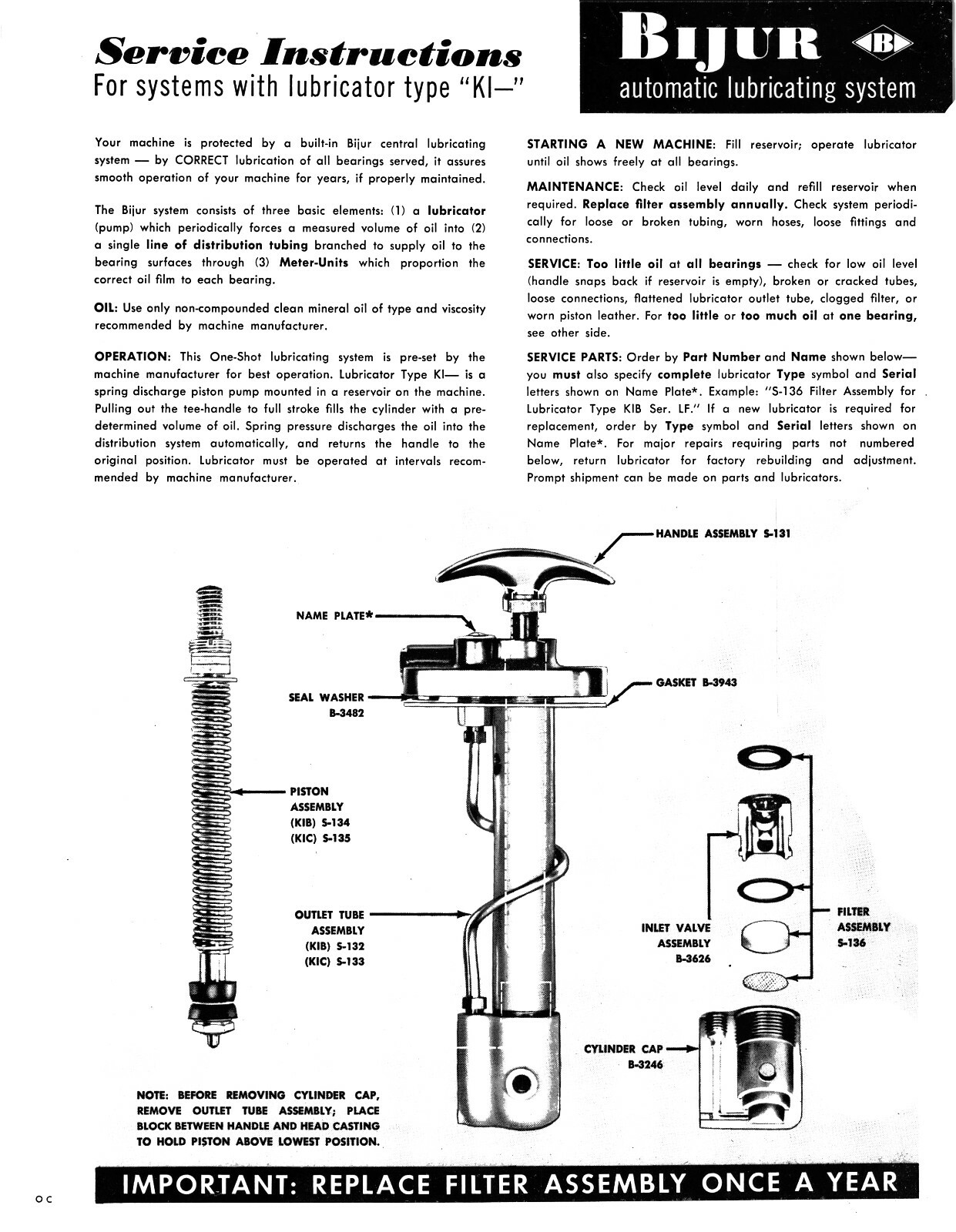 Tree Model 2VG Milling Machine Operation, Instruction, & Parts List Manual #1358