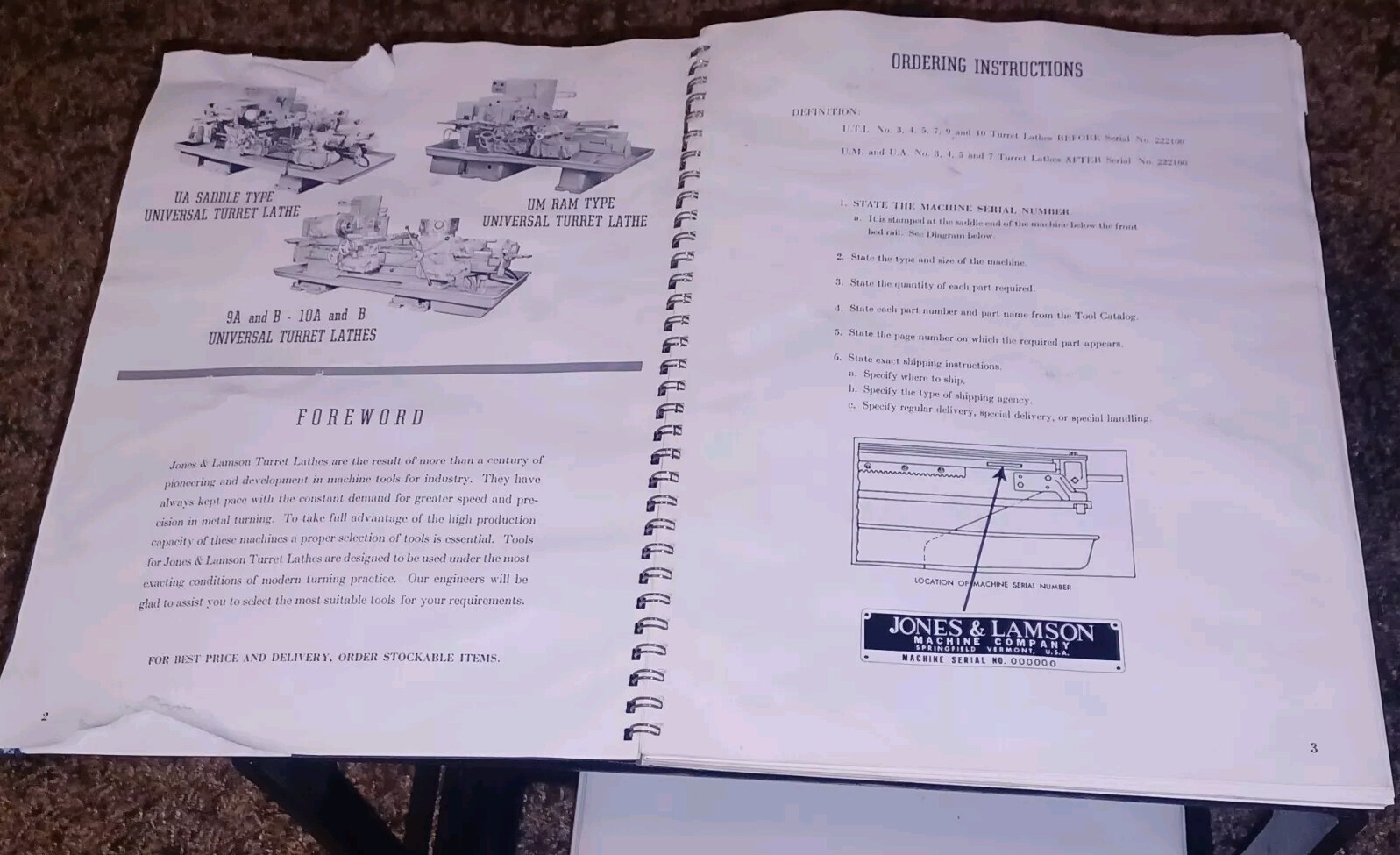 TOOLS FOR TURRET LATHES CATALOG 6519 Jones & Lamson Machine Co WATERBURY FARREL