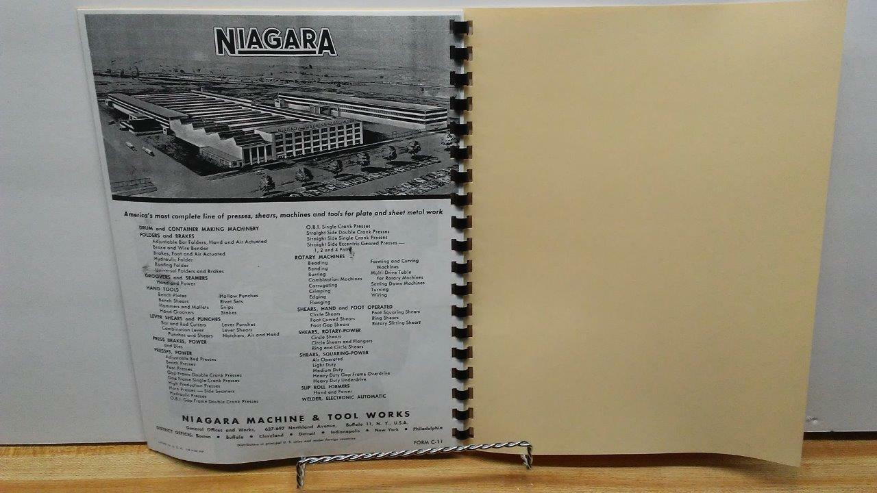 Niagara H-I-J-K-L Squaring Shears Service Manual