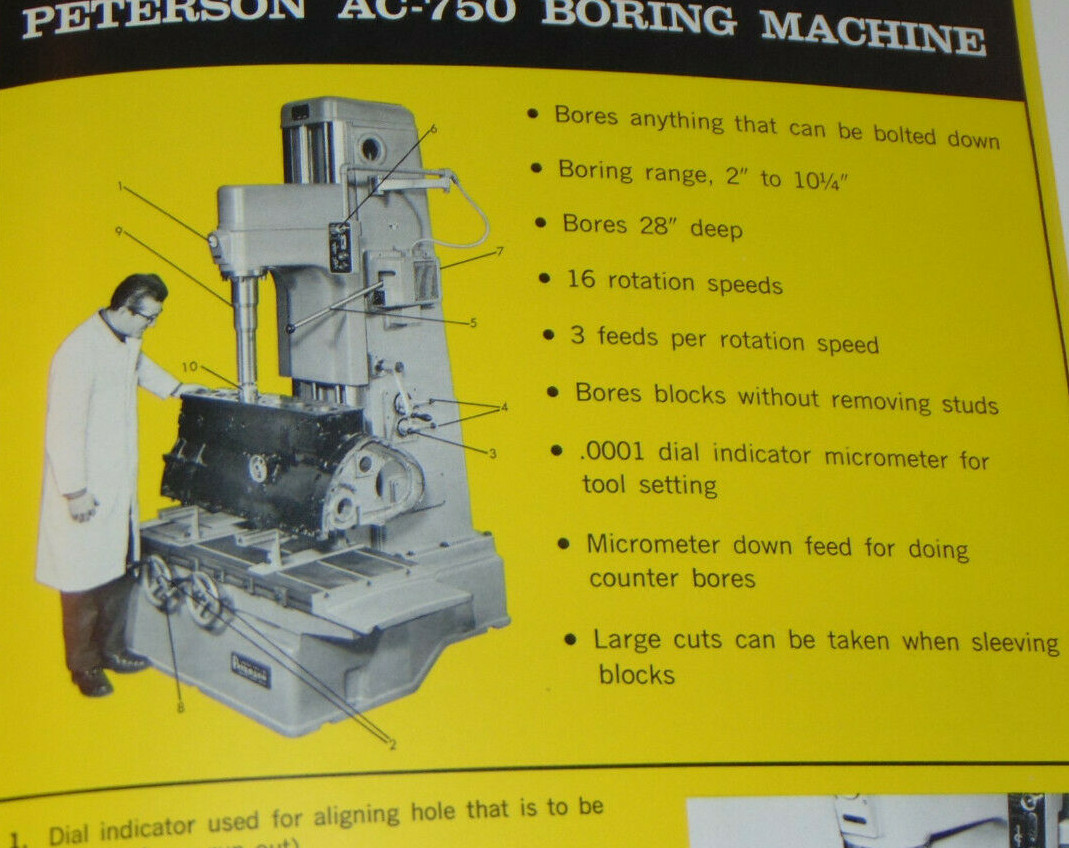 VINTAGE 1960s PETERSON MACHINE TOOL CATALOG! MERRIAM, KS! FOR THE AUTO INDUSTRY!