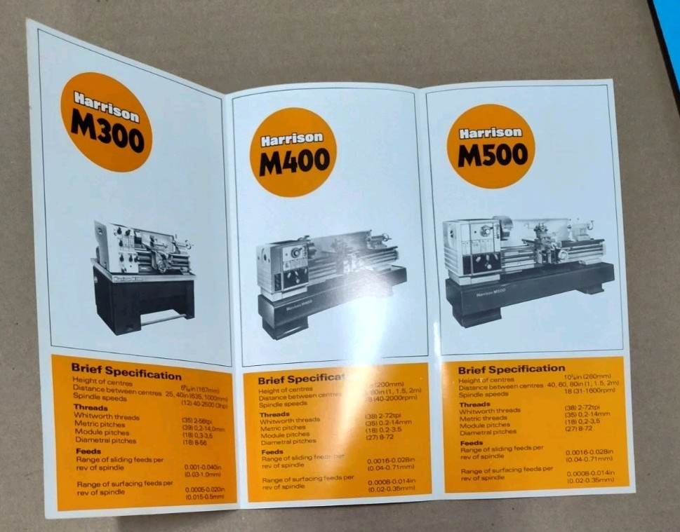 Harrison M Series High Speed Lathe Sales Brochure Lot Catalog Advertising Vtg