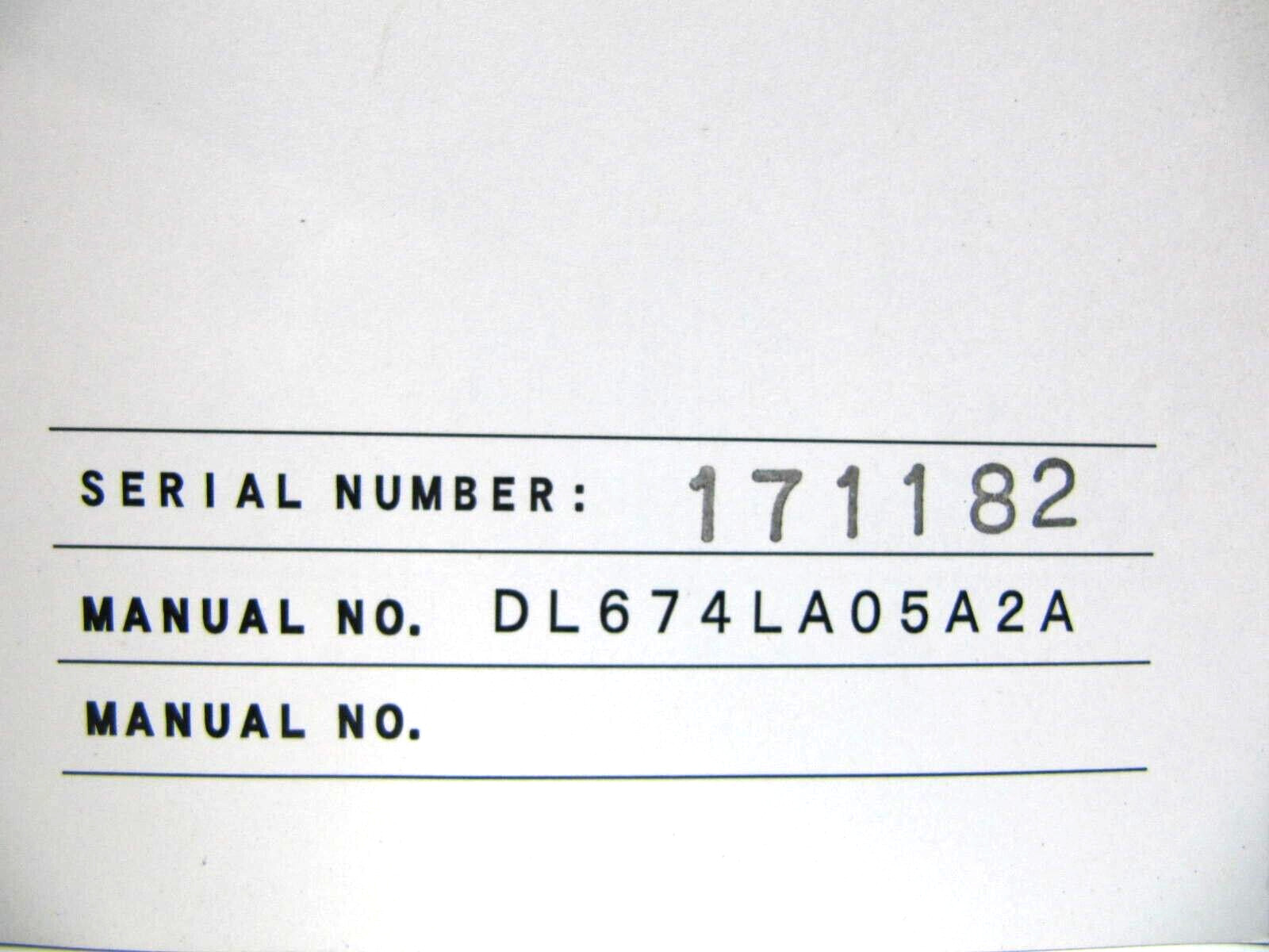 Yamazaki Mazak Corp. Electric Circuit Diagrams Manual DL674LA05A2A