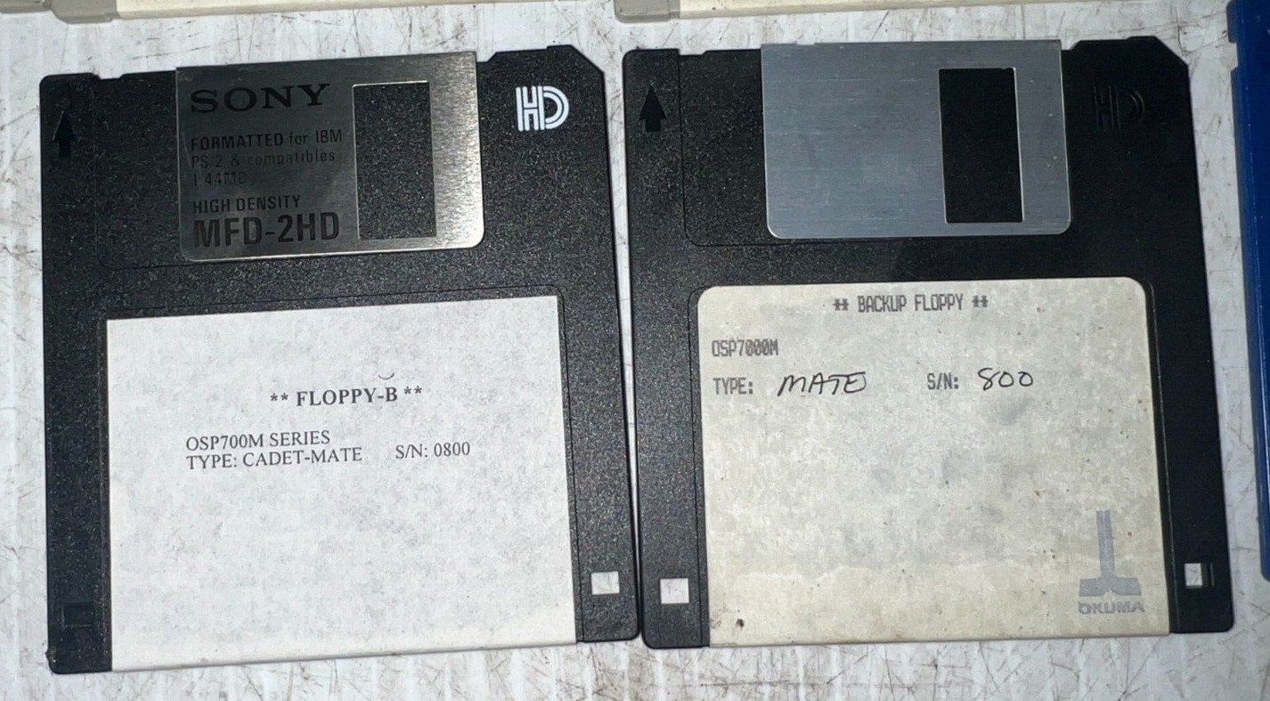 Okuma CADET MATE – SER #800 FLOPPY DISK SET – OSP700M / OSP7000 Series