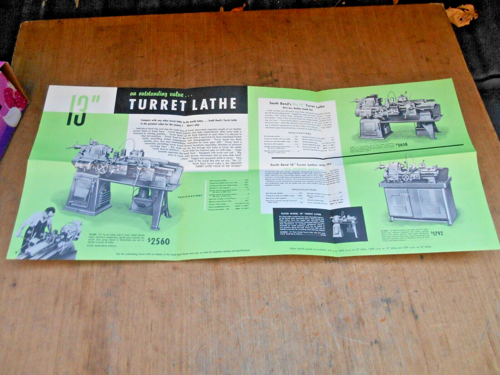 VTG. SOUTH BEND LATHE MAILERS & FLYERS , 1947 , 1958 , 1961 , LOT OF 4