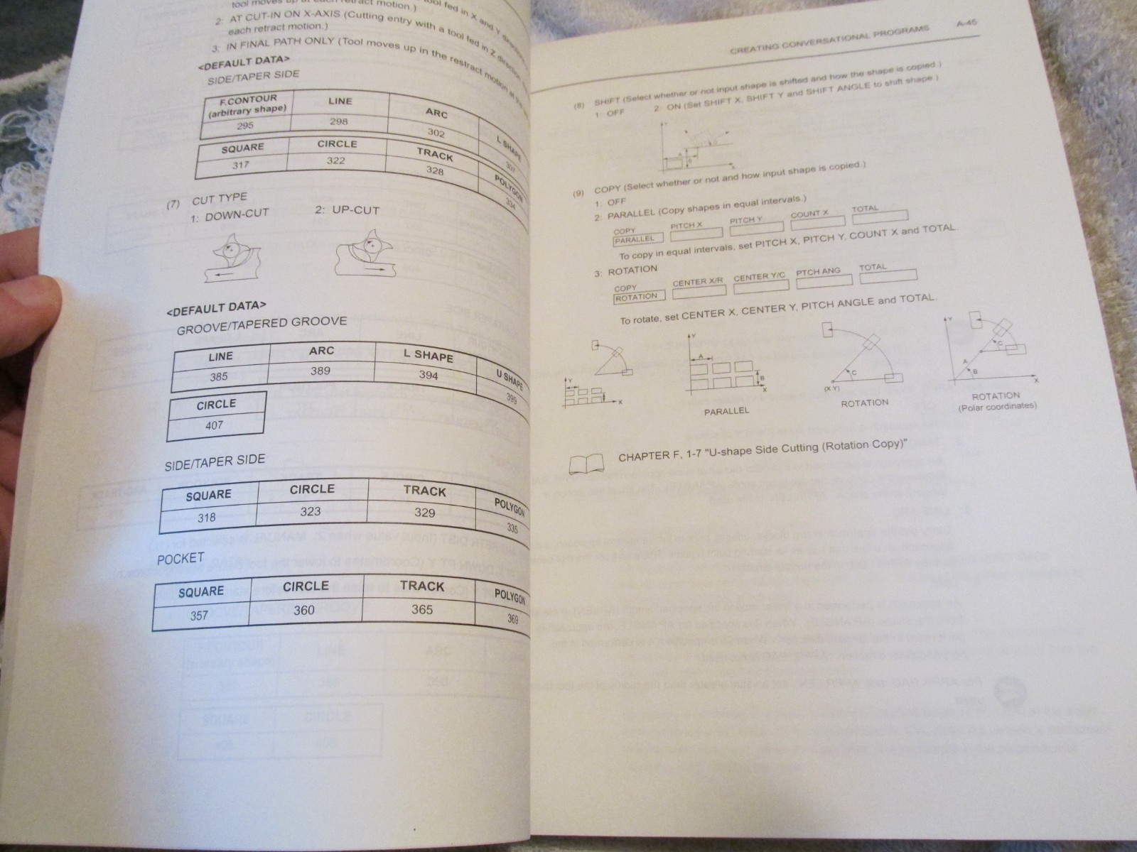 FACTORY Mori Seiki MSX501 CNC Machine Conversation Programming OPERATION Manual