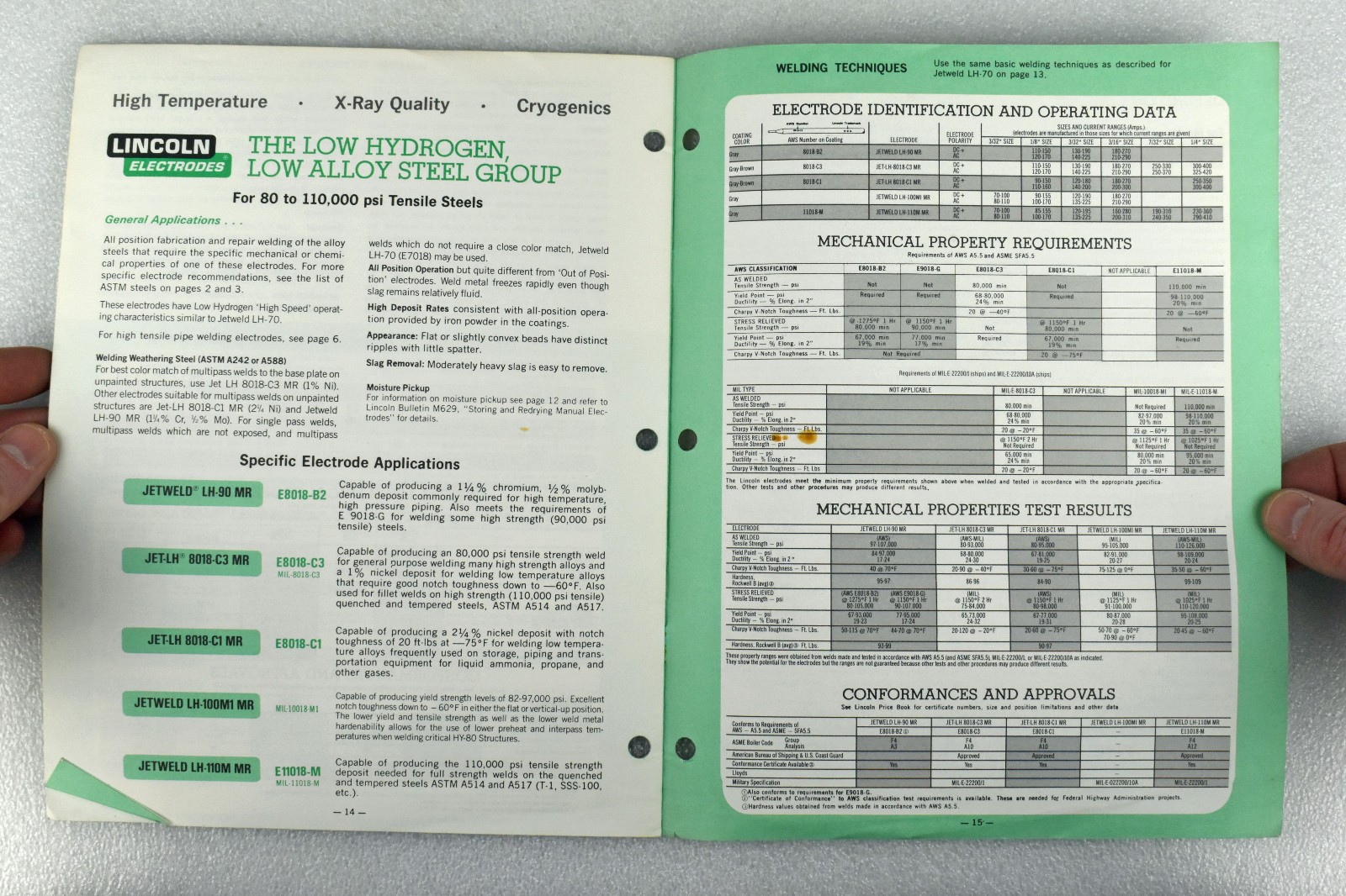 Lincoln Electric Weldirectory Carbon Alloy Electrodes Reference Guide M210 1987