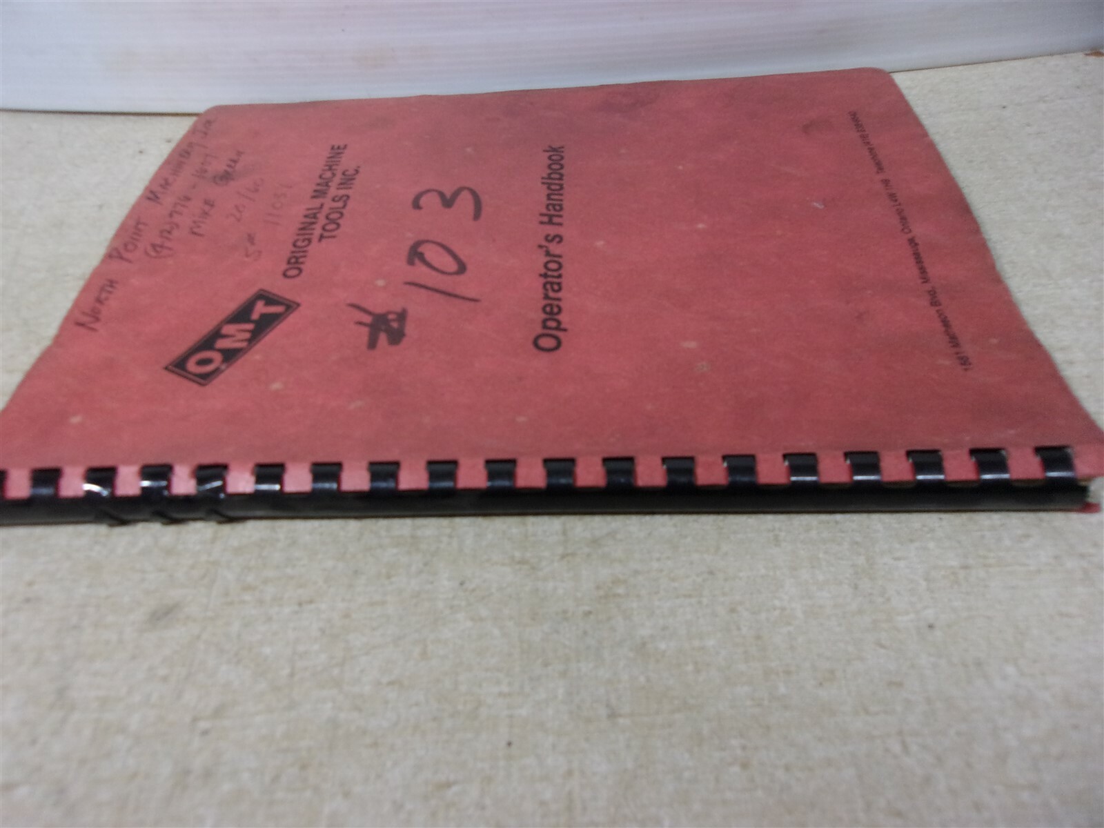 OMT Original Machine Tools 20/120 Lathe Operator’s Handbook *FREE SHIPPING*