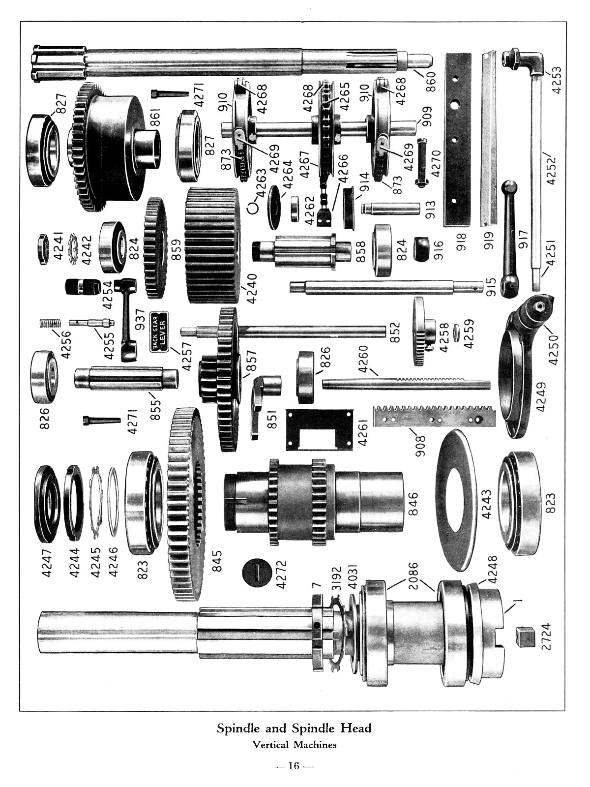 BROWN & SHARPE 2, 2A, 2B, 3, 3A, 3B Milling Machine Parts Manual 0086