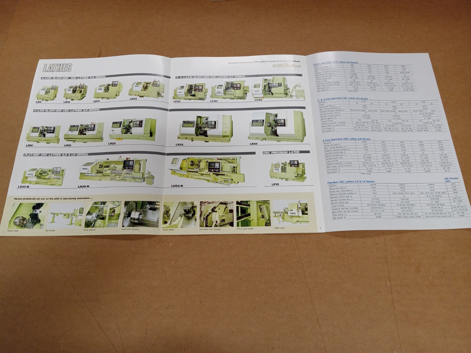 Okuma Lathe Brochures from the 1980s