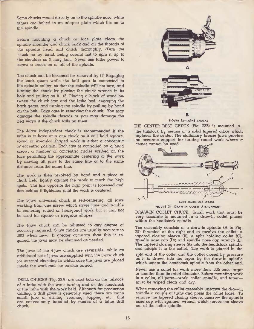 Lathe Instruction Manual Fits Logan 820